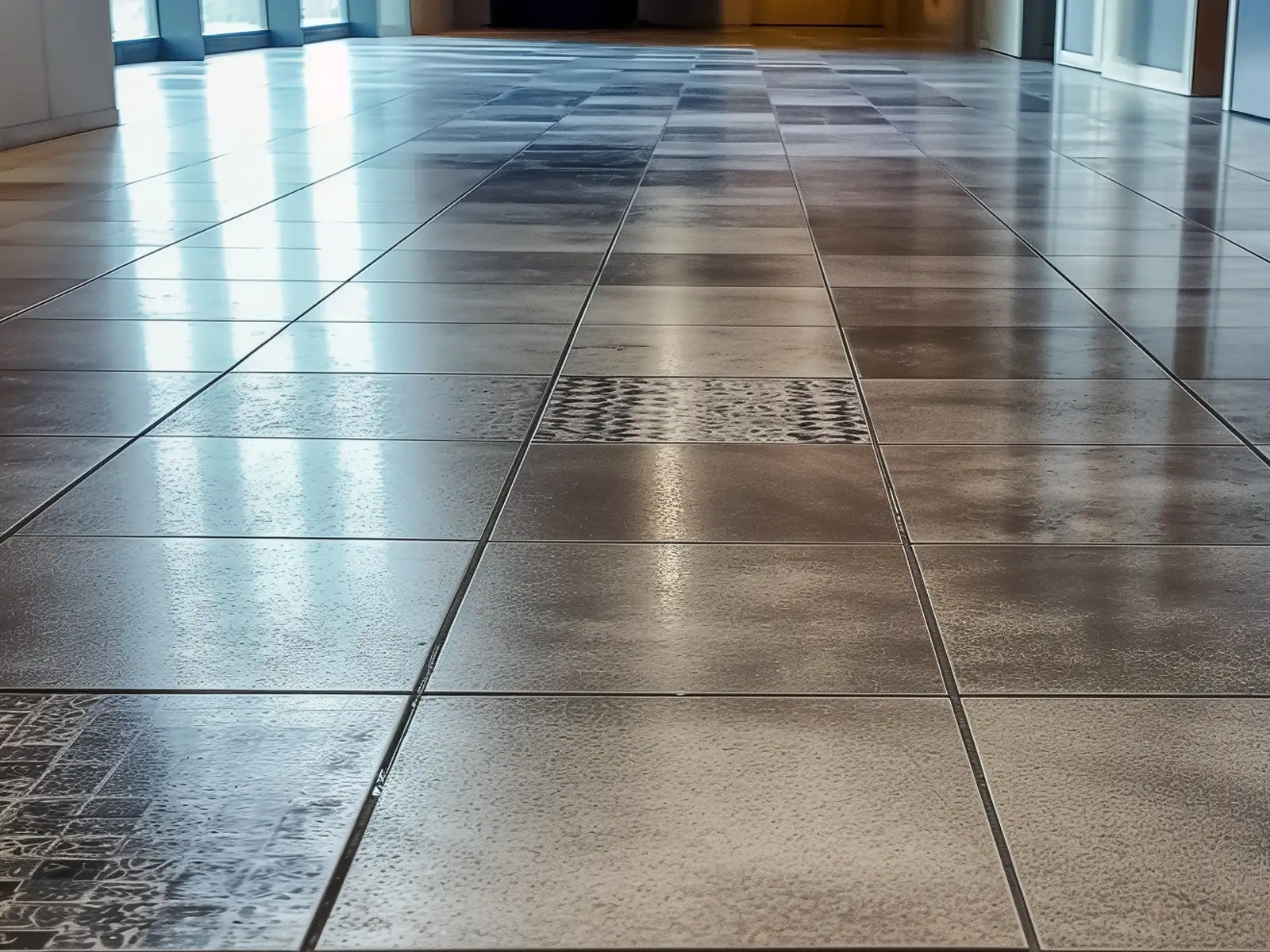 pose d'une carrelage moderne gris par plmv renov
