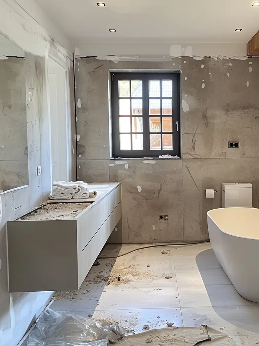 rénovation d'une salle de bain par plmv renov
